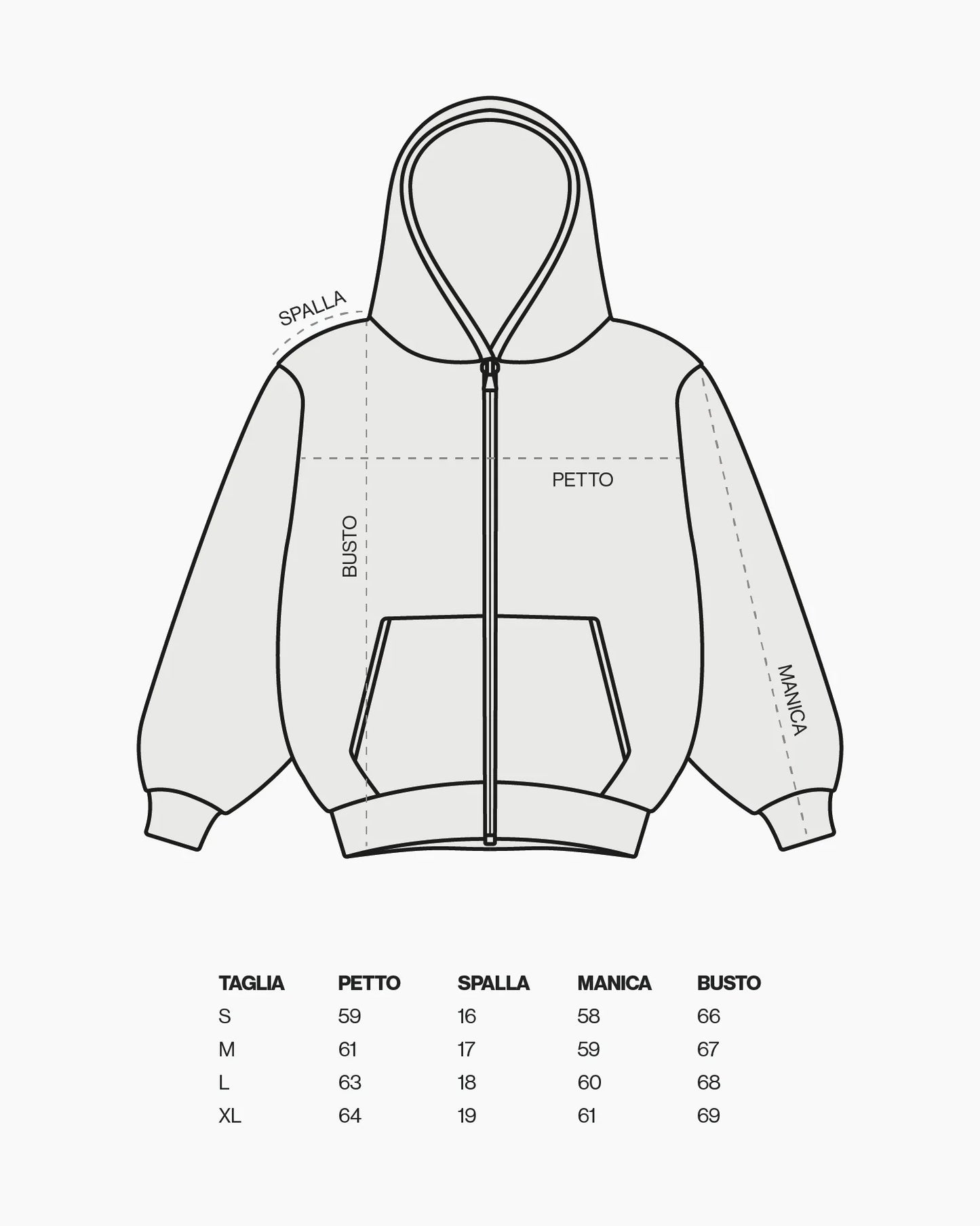 Boxy Zip Hoodie Banana Blu Navy