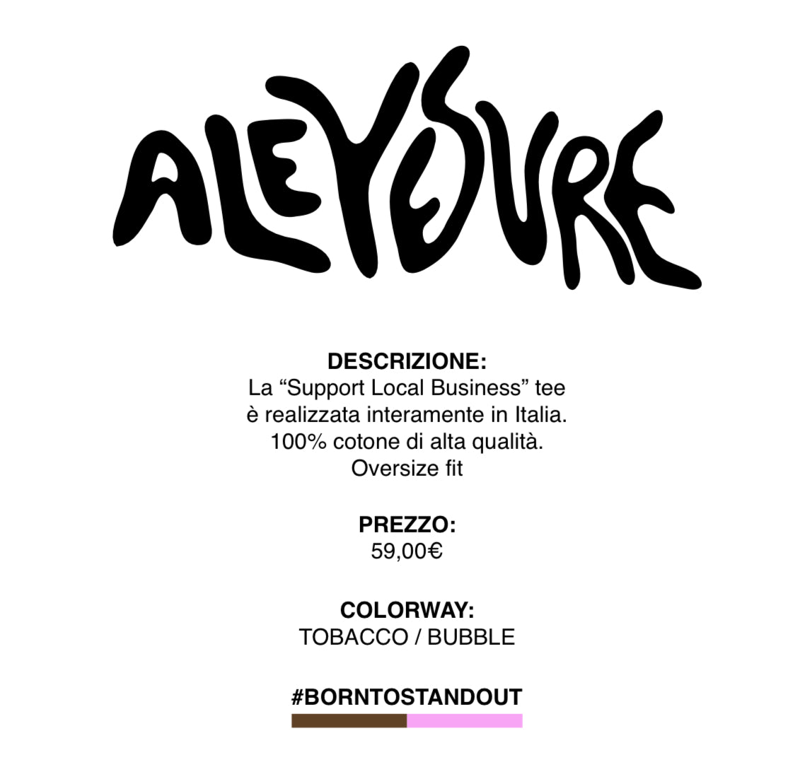 Aleyesure Bubble Tobacco - Oversize Tee Support Local Business