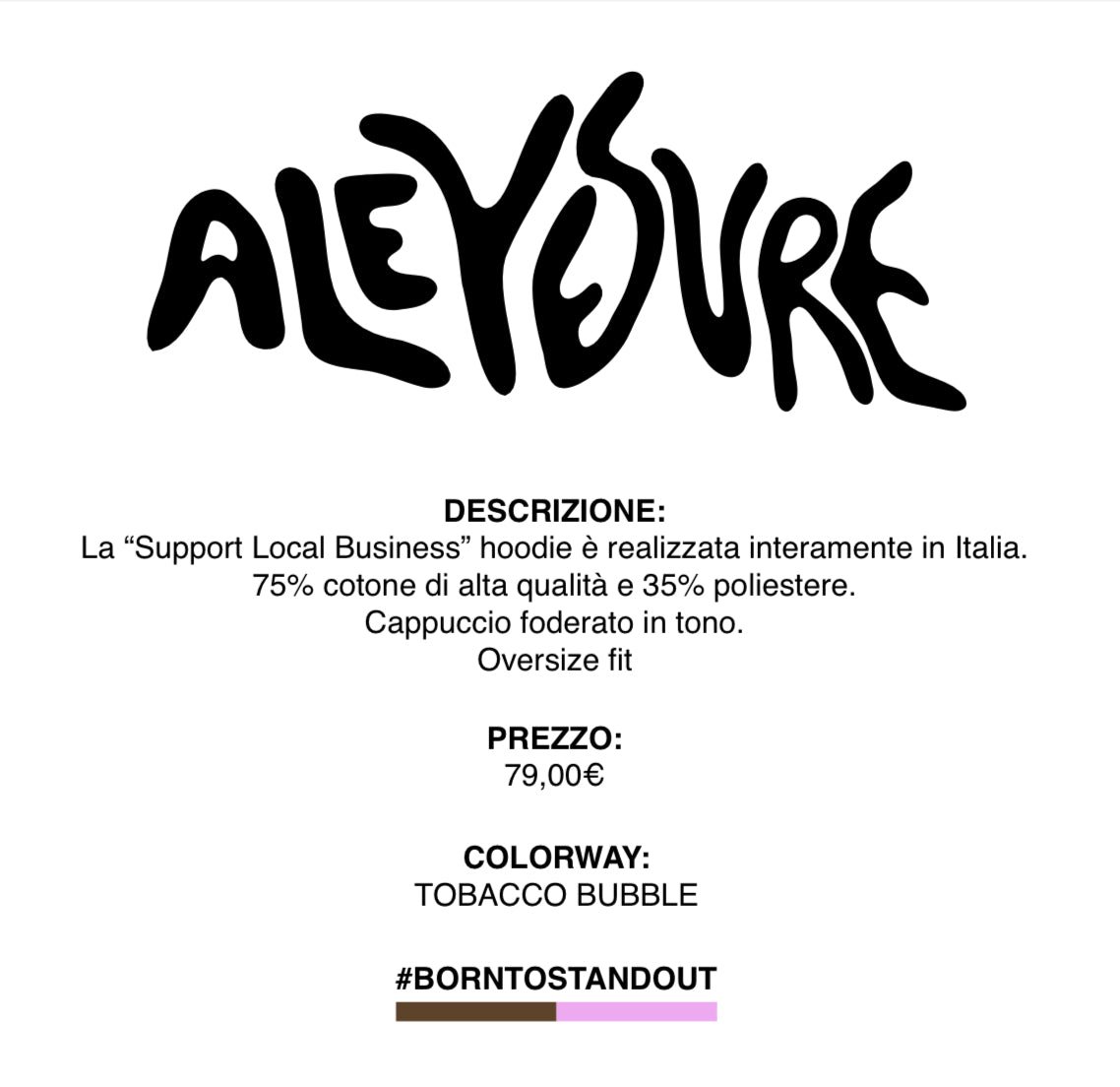 Aleyesure Tobacco Bubble - Oversize Hoodie Support Local Business