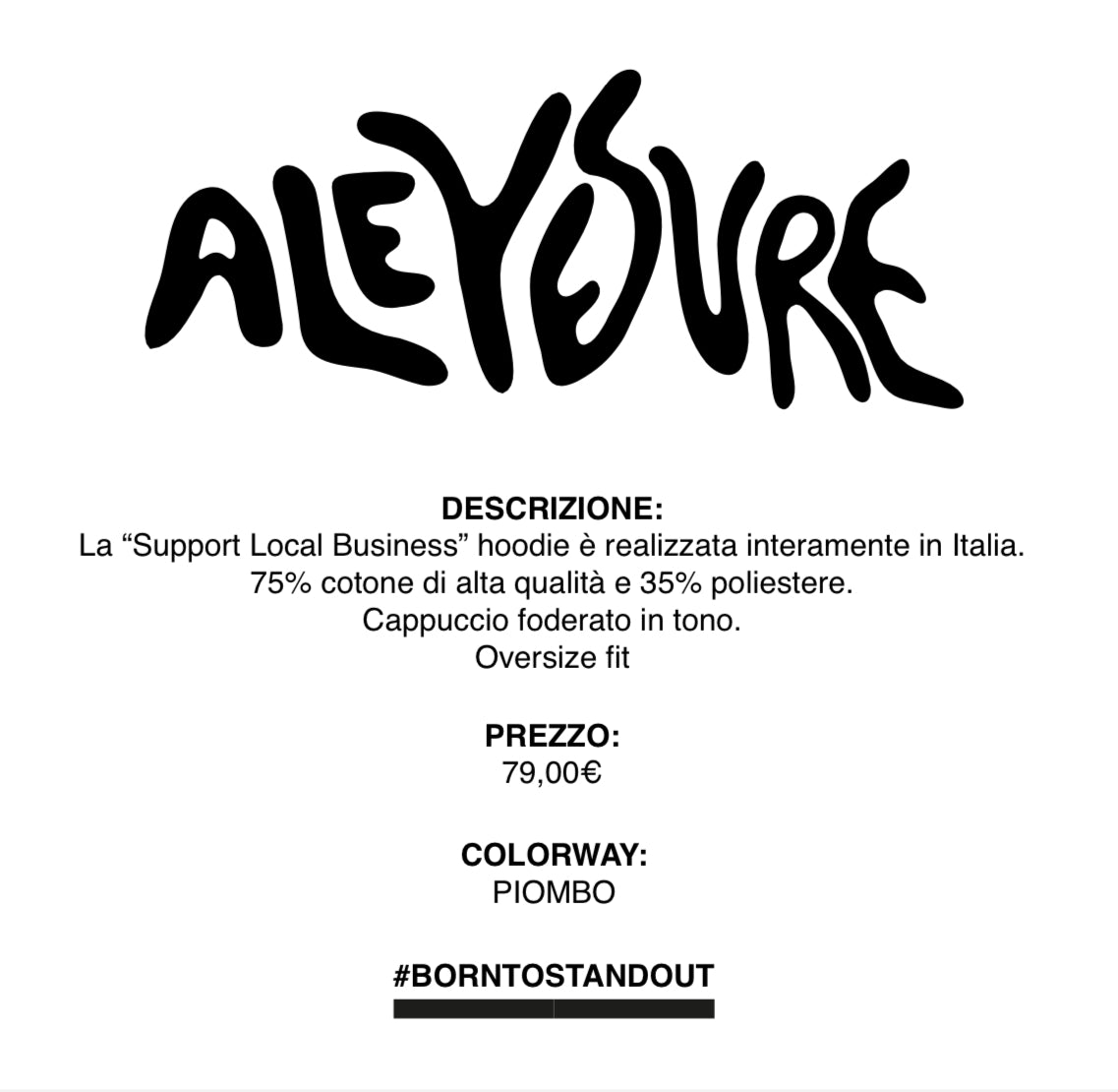 Aleyesure Piombo - Oversize Hoodie Support Local Business
