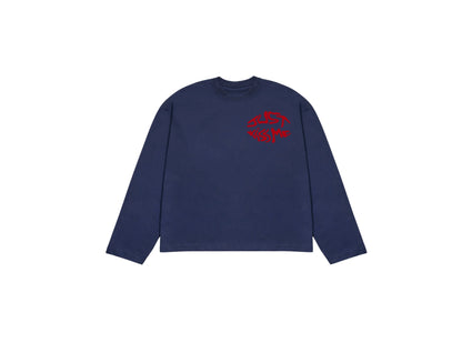 Aleyesure Boxy Long Sleeve Blue Navy