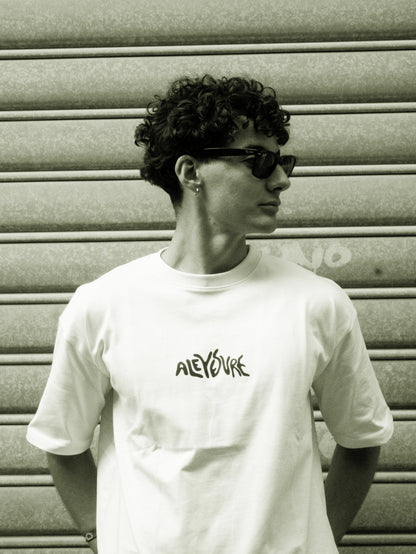 Aleyesure White - Oversize Tee Support Local Business